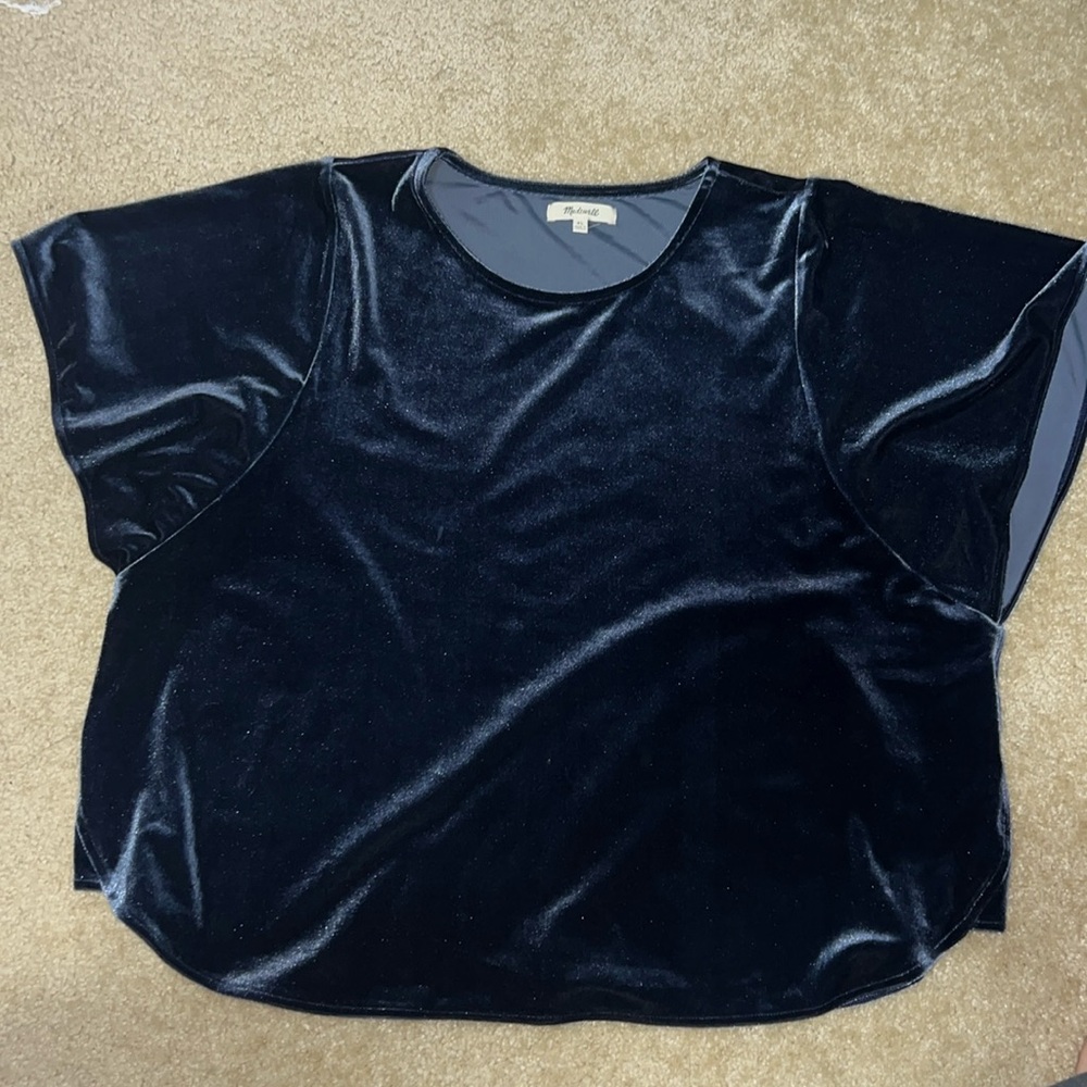 madewell velvet shirt